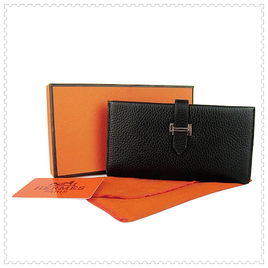Hermes Bearn Gusset Wallet Black